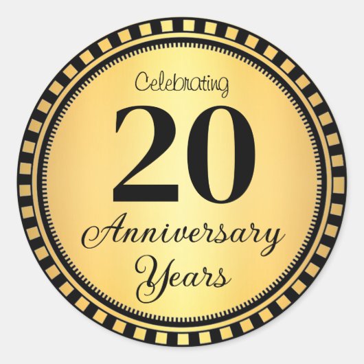 20周年記念封筒用シール ラウンドシール (正面)