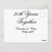 20周年記念日名前日付年シミ ポストカード (裏面)