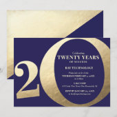 20周年記念日 招待状 (正面/裏面)