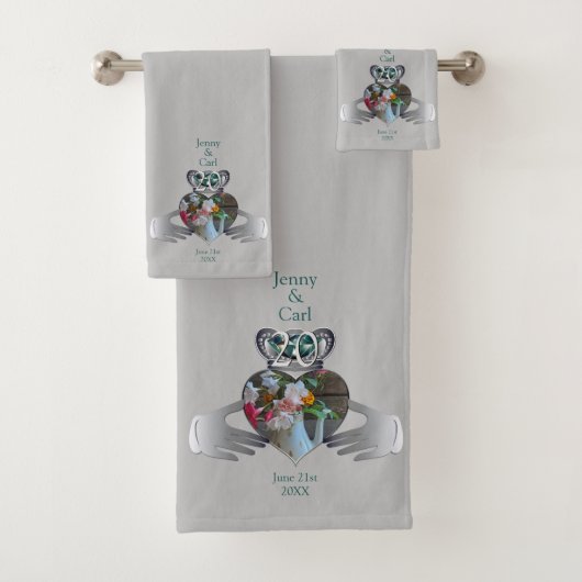 20周年記念結婚のクロドーフ写真 バスタオルセット (インサイチュ)