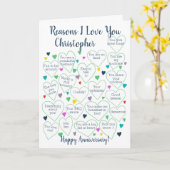 20周年記念結婚の理由私はあなたを愛している カード (黄色い花)