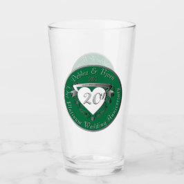 20周年記念結婚ガラス タンブラーグラス