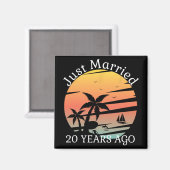 20周年記念結婚クルーズたった今結婚しました20アイ マグネット (正面/裏面)