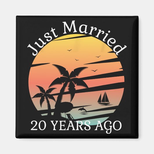 20周年記念結婚クルーズたった今結婚しました20アイ マグネット (正面)