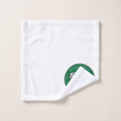 20周年記念結婚ハートエメラルドグリーン バスタオルセット (ウォッシュタオル)