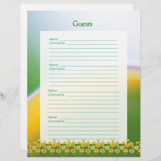 20周年記念結婚パーティーゲストブックページ (正面/裏面)