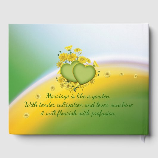 20周年記念結婚パーティー黄色い花 ゲストブック (裏面)