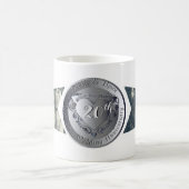 20周年記念結婚プラチナ2つ星写真 コーヒーマグカップ (中央)