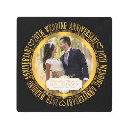 20周年記念結婚写真の記念日 メタルプリント