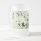 20周年記念結婚夫 フロストグラスビールジョッキ (正面左)