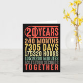 20周年記念結婚彼と彼女の出会うカップル カード (黄色い花)