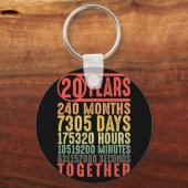 20周年記念結婚彼と彼女の出会うカップル キーホルダー (正面)