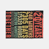 20周年記念結婚彼と彼女の出会うカップル フリースブランケット (正面(横))