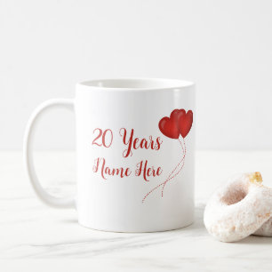 20周年記念結婚贈り物カスタム20日 コーヒーマグカップ