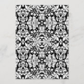 20周年記念結婚- Damask白黒 招待状 (裏面)