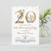 20周年記念金ゴールドフローラ招待状 招待状 (スタンド正面)