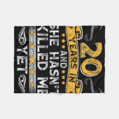 20周年記念20年で彼女はKiに#39ない(&T) フリースブランケット (正面(横))