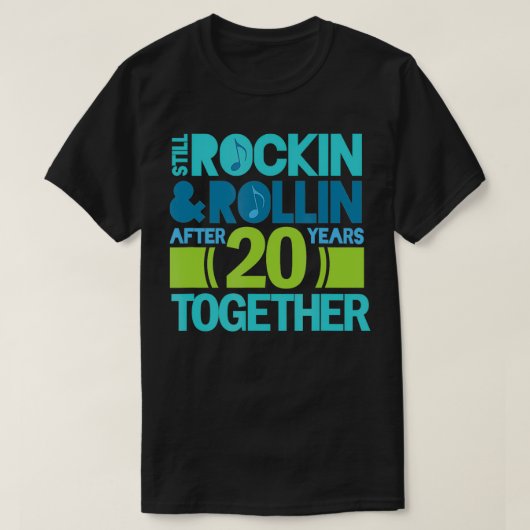 20周年記念20年夫婦の贈り物 Tシャツ (デザイン正面)