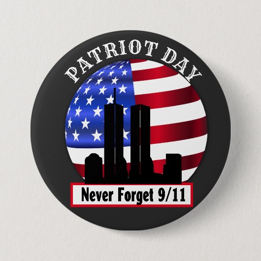20周年記念9/11一度も忘れない 缶バッジ (正面)