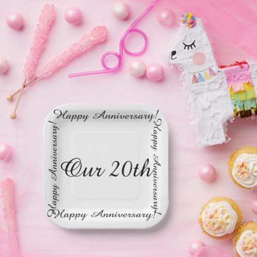 20周年記念 ペーパープレート (パーティー)