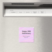 20周年記念 名前 ピンク パープル パステル マグネット (インサイチュ (食洗機))
