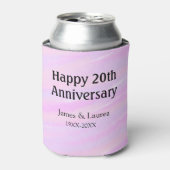 20周年記念 名前 ピンク パープル パステル 缶クーラー (缶正面)