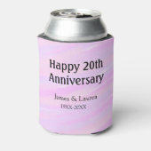 20周年記念 名前 ピンク パープル パステル 缶クーラー (缶裏面)