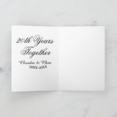 20周年記念 名前 日付 年 カード (内部)