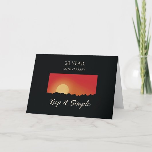 20周年記念 12ステップ回復 Keep It Simpl カード (正面)