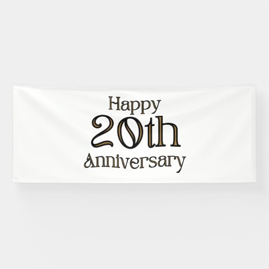 20周年記念 4x10 ヴィニール バナー おめでとう 横断幕 (横)