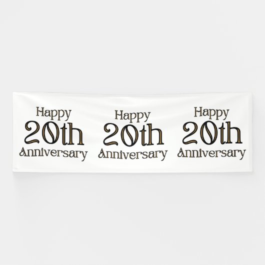 20周年記念 4x12 ヴィニール バナー おめでとう 横断幕 (横)
