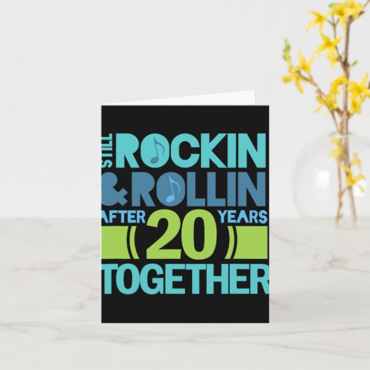 20周年記念Tシャツ20年夫婦 カード (黄色い花)