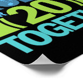 20周年記念Tシャツ20年夫婦 ポスター (角)