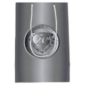 20周年記結婚念ハートエンブレム ミディアムペーパーバッグ (裏面)