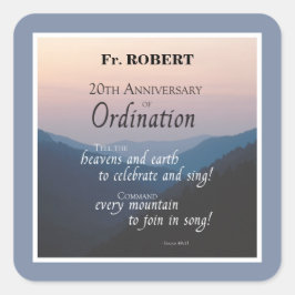 20周年調整のパーソナライズおめでとう スクエアシール