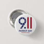 20周年9/11年度NeveForget T-Shirtキーチェーン 缶バッジ (正面&裏面)