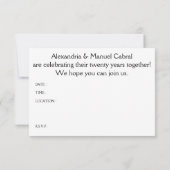 20周年（鳥の変更版） 招待状 (裏面)