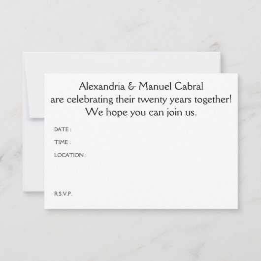 20周年（鳥のmod） 招待状 (裏面)