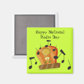 20威厳がある日、ナショナル・ラジオ・デイ マグネット (正面/裏面)