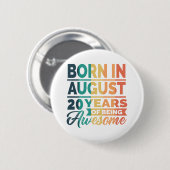 20威厳がある歳20誕生日ギフト 缶バッジ (正面&裏面)