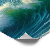 20威厳のあるx16魚を捕まえるために舞い降りたワシ ポスター (角)