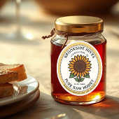 20小さな瓶の楕円形ひまわり蜂蜜ラベル シール