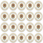 20小型ジャー楕円形ひまわりキャンドルラベル シール (正面)