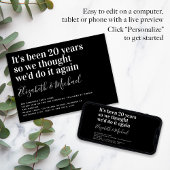 20年おもしろいの誓いの更新招待状 招待状