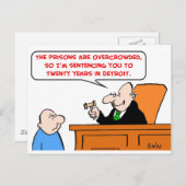 20年のデトロイトを裁く ポストカード (正面/裏面)