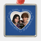 20年の結婚生活の写真を追加 メタルオーナメント (正面)