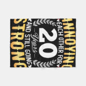 20年の間お互いに迷惑 – 20th 結婚's An フリースブランケット (正面(横))
