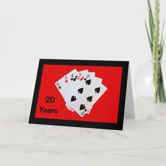 20年は大きな節目！ 結婚記念日カード カード (正面)