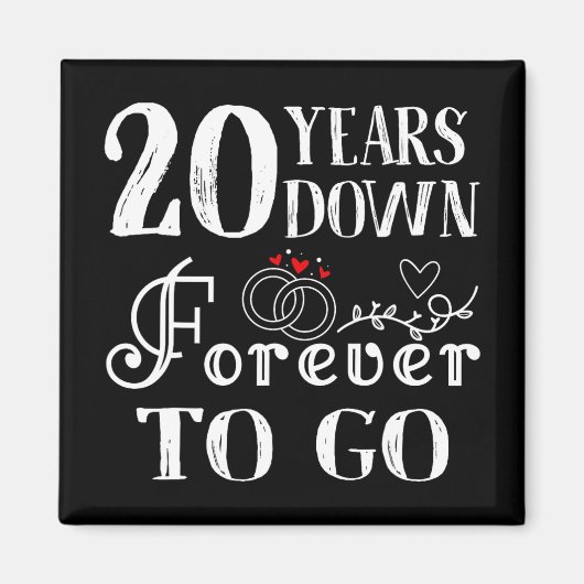 20年も経たないうちに20歳結婚半になる マグネット (正面)