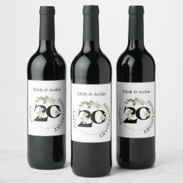 20年エレガント記念ワイン ワインラベル